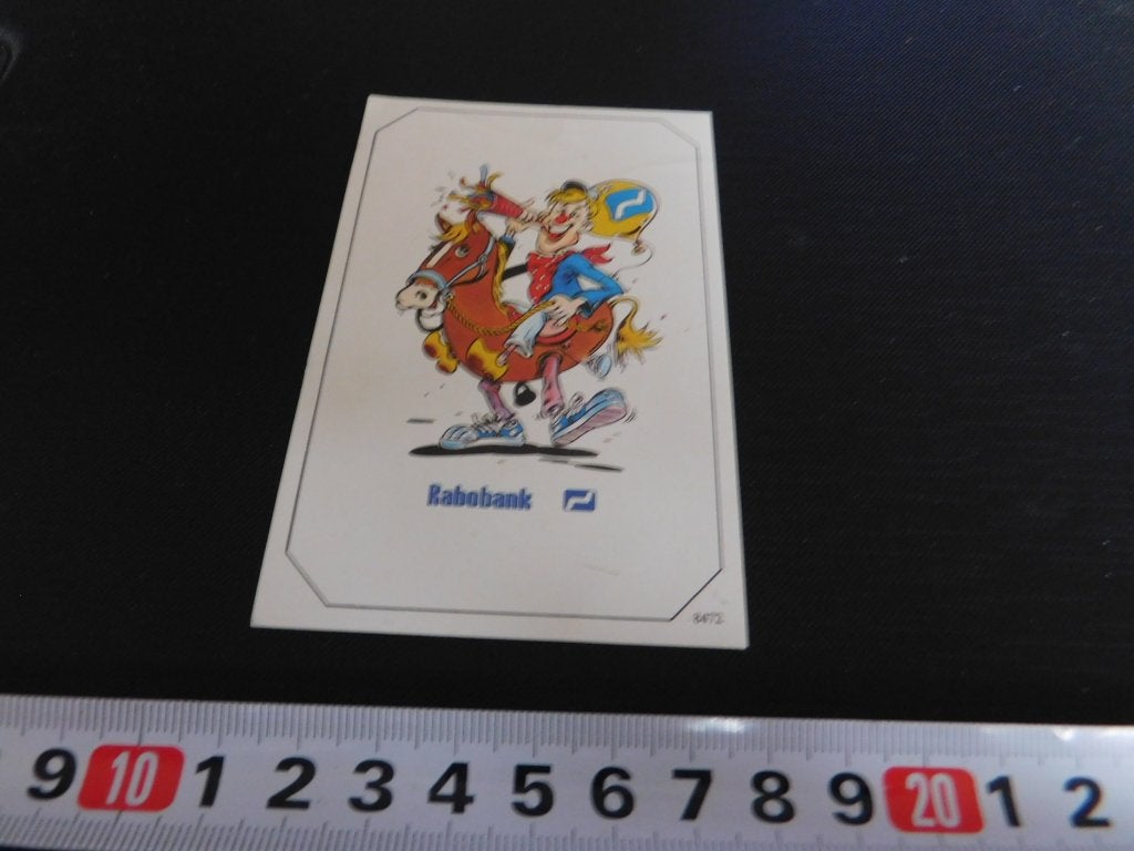 sticker RABOBANK  strip Carnaval paard, Verzamelen, Stickers, Ophalen, Zo goed als nieuw