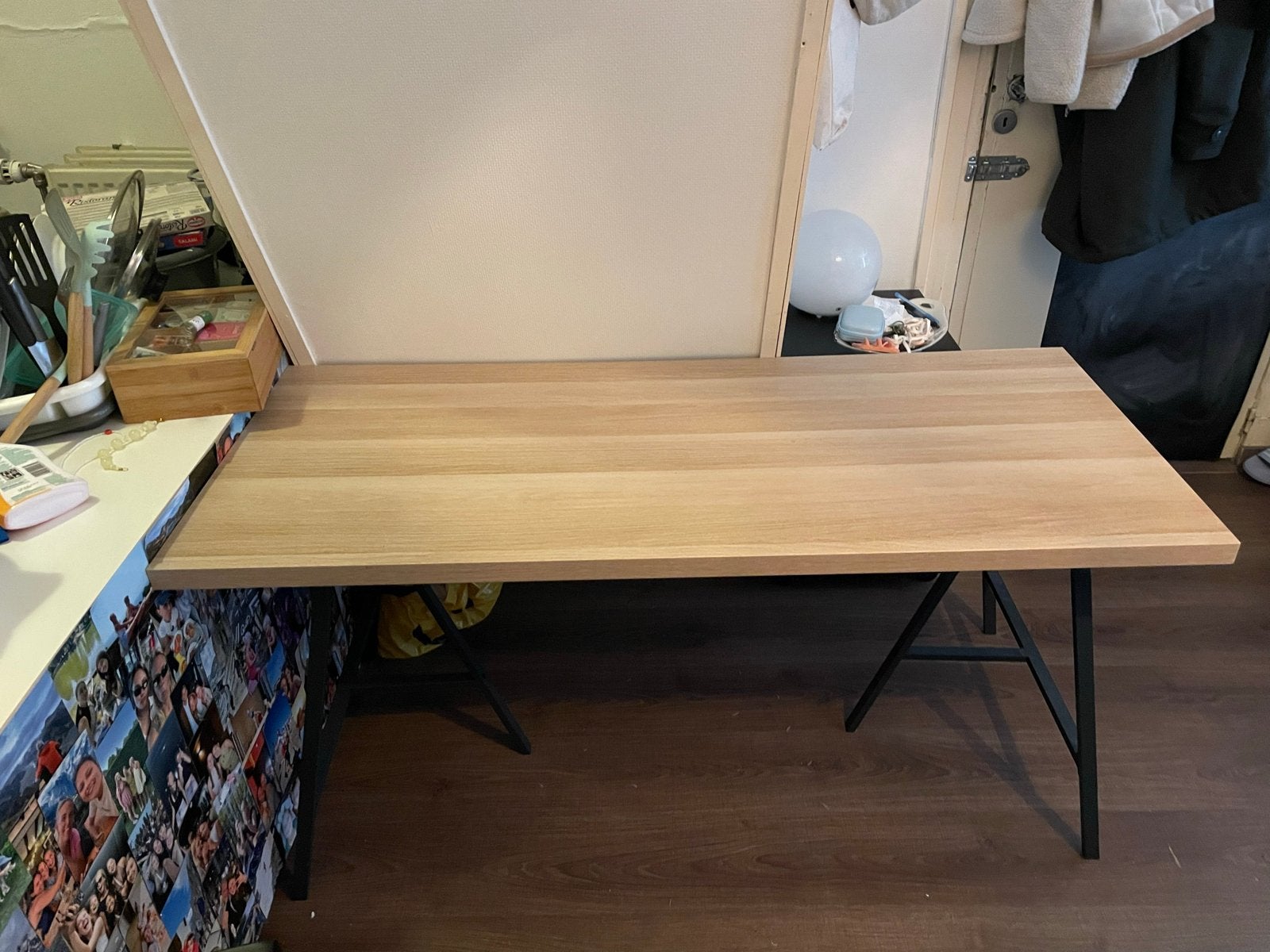 IKEA Bureau met schragen en bureaublad, Ophalen, Overige typen, Gebruikt, Hout