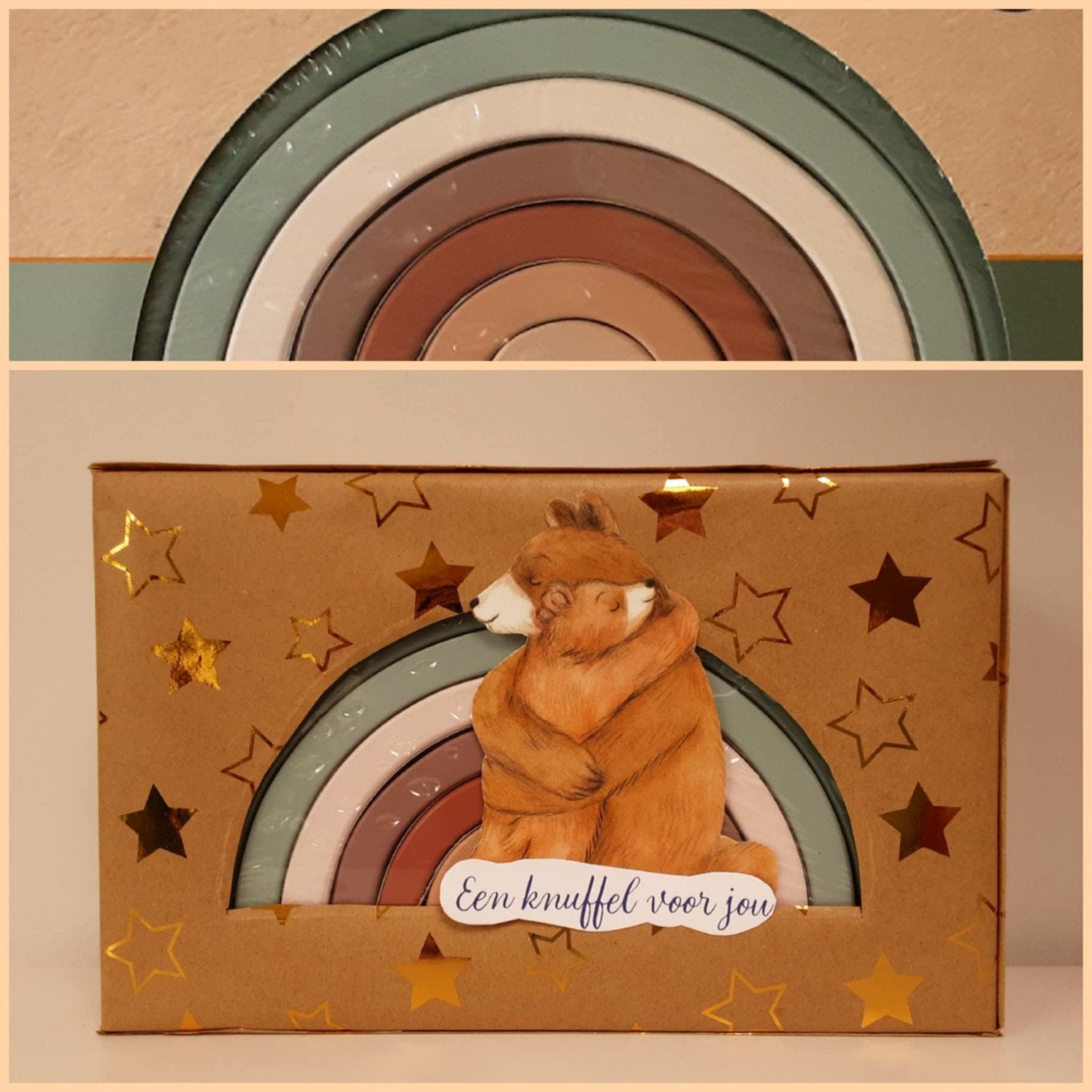 Cadeaupakket met een houten regenboog, Ophalen of Verzenden, Nieuw, Overige merken