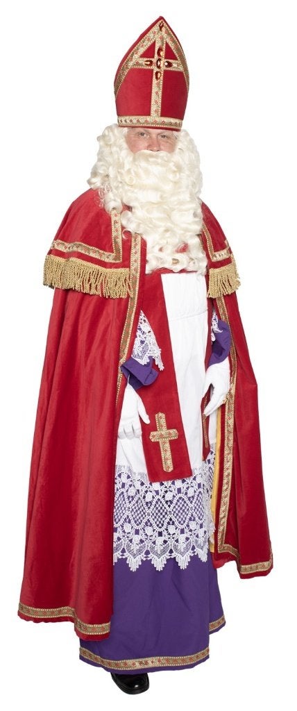 Sinterklaas kostuum katoenfluweel compleet met mijter, Ophalen of Verzenden, Nieuw