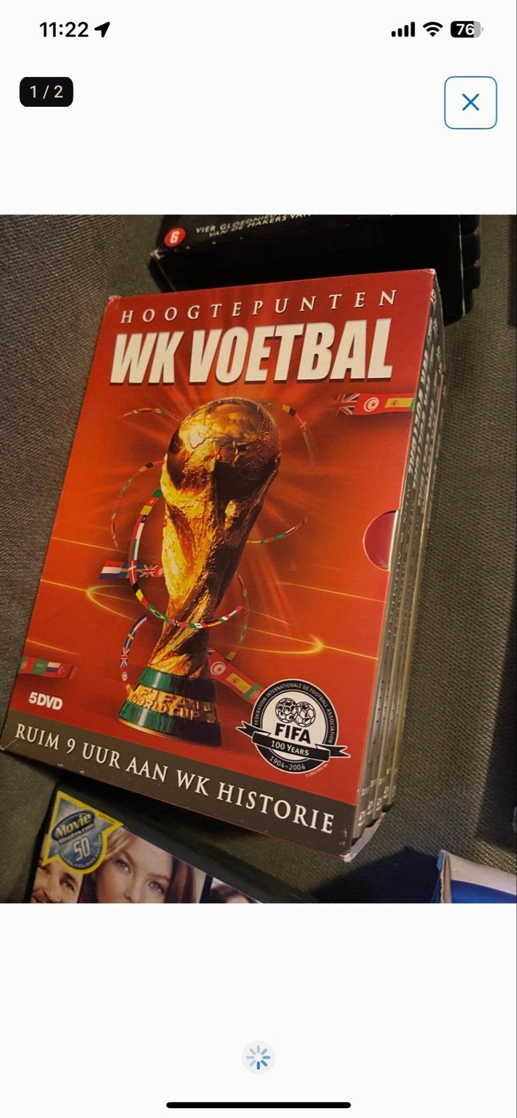 Hoogtepunten WK Voetbal 5DVD Boxset - Ruim 9 uur historie, Gebruikt, Alle leeftijden, Nederlands, Voetbal