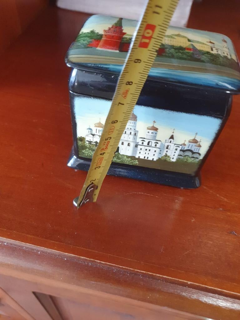 Vintage Russische Lakdoosjes met Parelmoer Inleg, Ophalen of Verzenden