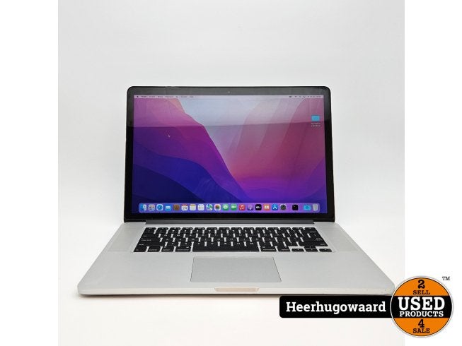 MacBook Pro 15 Inch 2015 - i7 2,2GHz 16GB 512GB 20 Cycli, Computers en Software, Apple Macbooks, Apple, Zo goed als nieuw, Support@apple.com