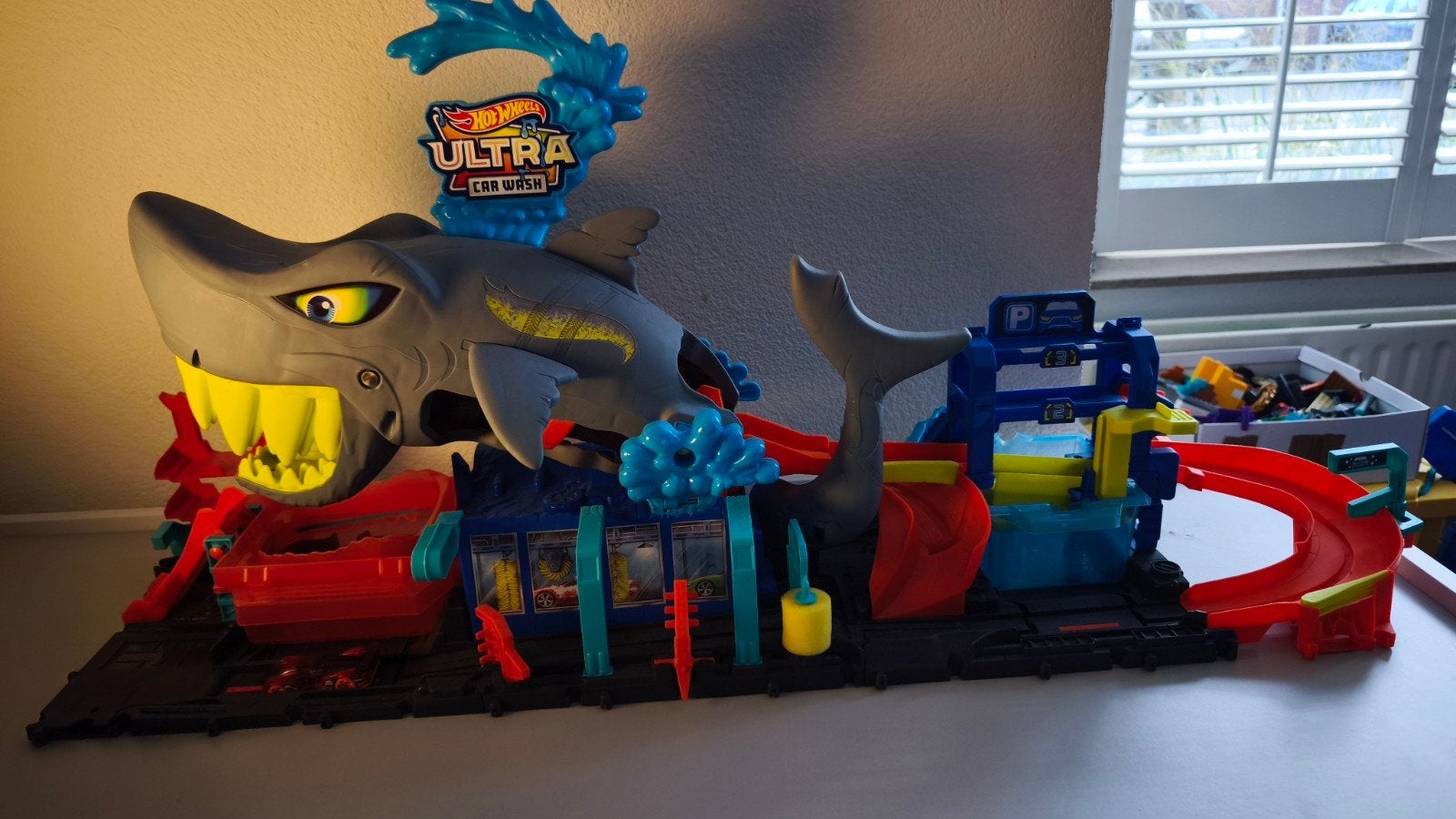 Hot Wheels City Ultra Shark Car Wash, Ophalen, Zo goed als nieuw