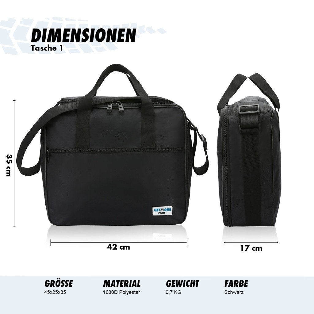 Binnentassen 35L voor aluminium motorkoffers - Getmore Parts, Ophalen of Verzenden, Zo goed als nieuw