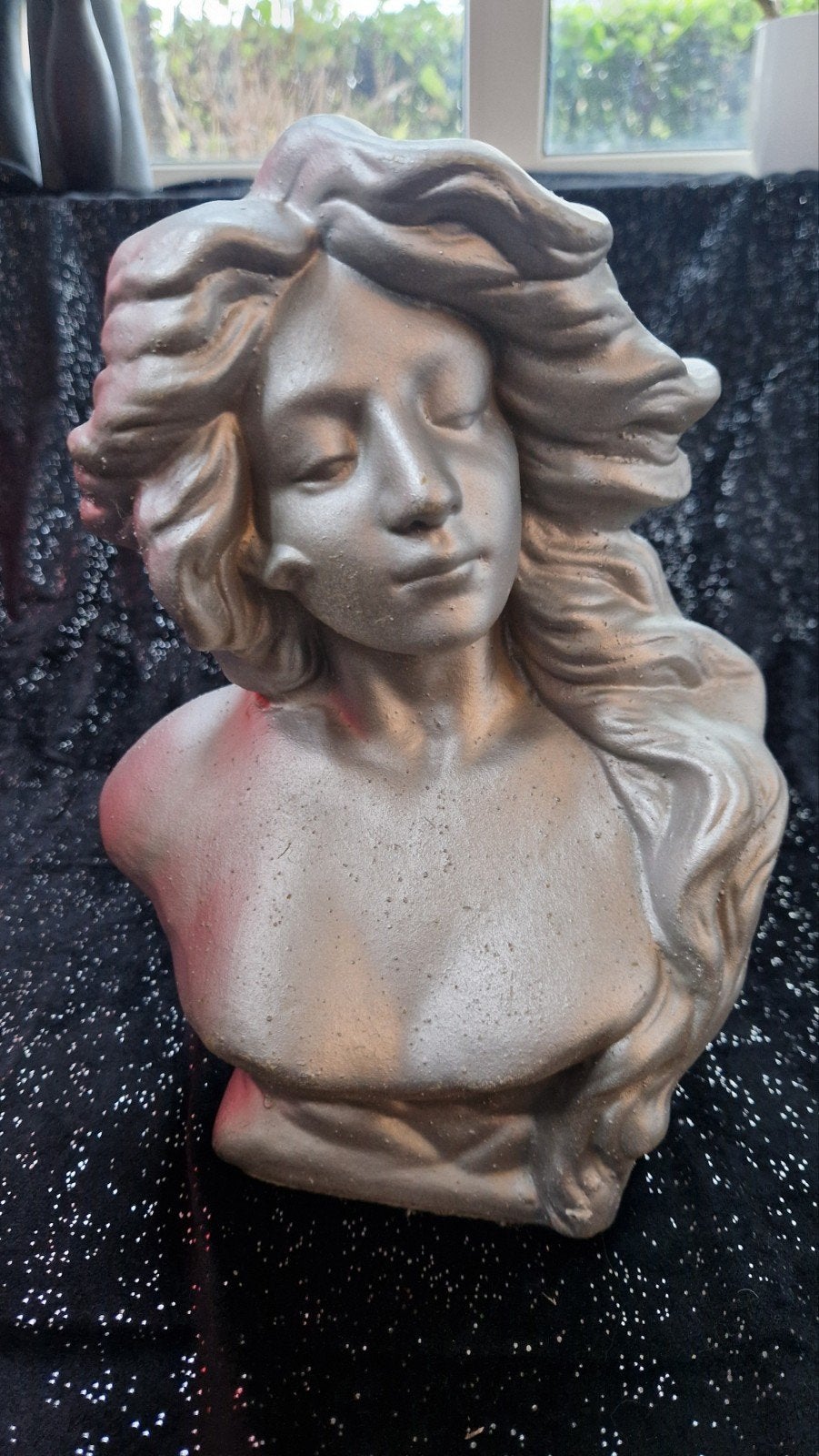 Vrouwenbuste Keramiek- Art Nouveau/Jugendstil Stijl – Zilver, Ophalen of Verzenden