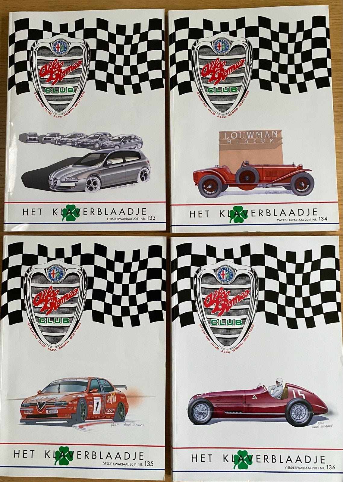 Alfa Romeo Club: Het Klaverblaadje 2011 (4 nummers), Ophalen of Verzenden, Gelezen, Alfa Romeo