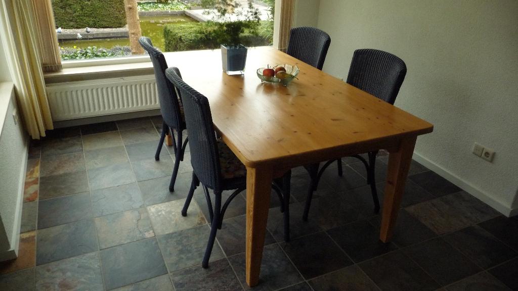 Grenen tafel 100 x180 cm, Huis en Inrichting, Tafels | Eettafels, Ophalen, Gebruikt, 50 tot 100 cm, 150 tot 200 cm