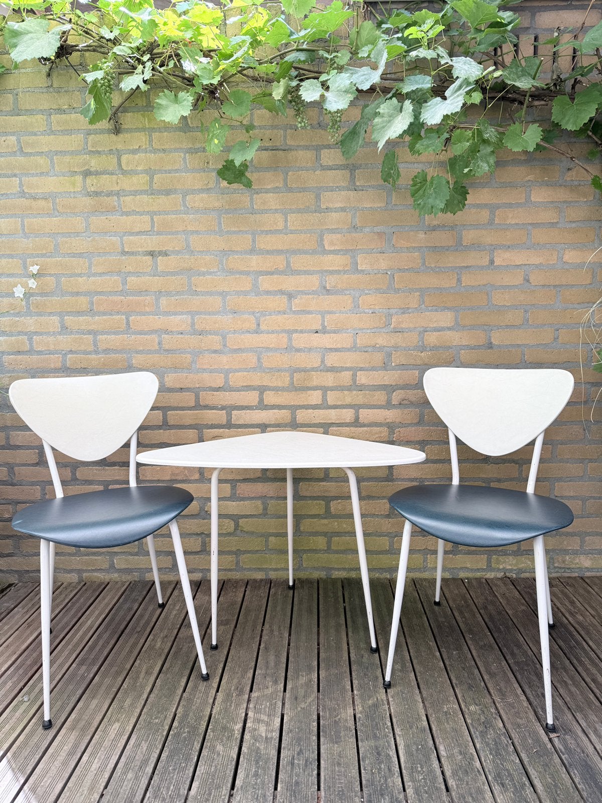Vintage jaren 60 bistro set | Mid Century design, Gebruikt, Twee, Overige materialen, Vintage