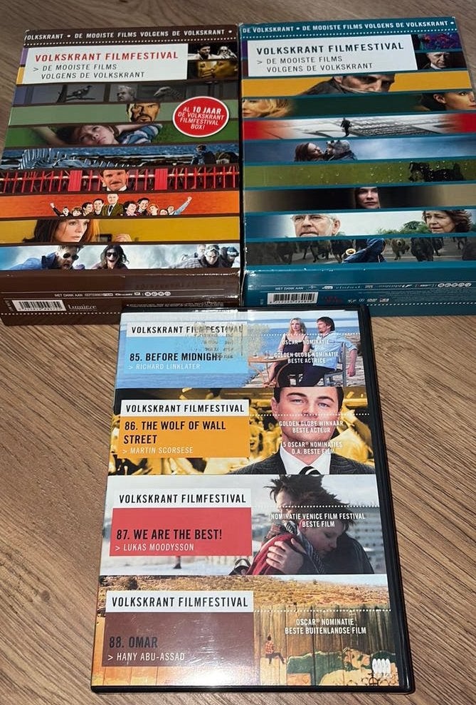 3 verzamelboxen van het Volkskrant Filmfestival. 24 films., Vanaf 16 jaar, Ophalen of Verzenden, Zo goed als nieuw, Overige gebieden