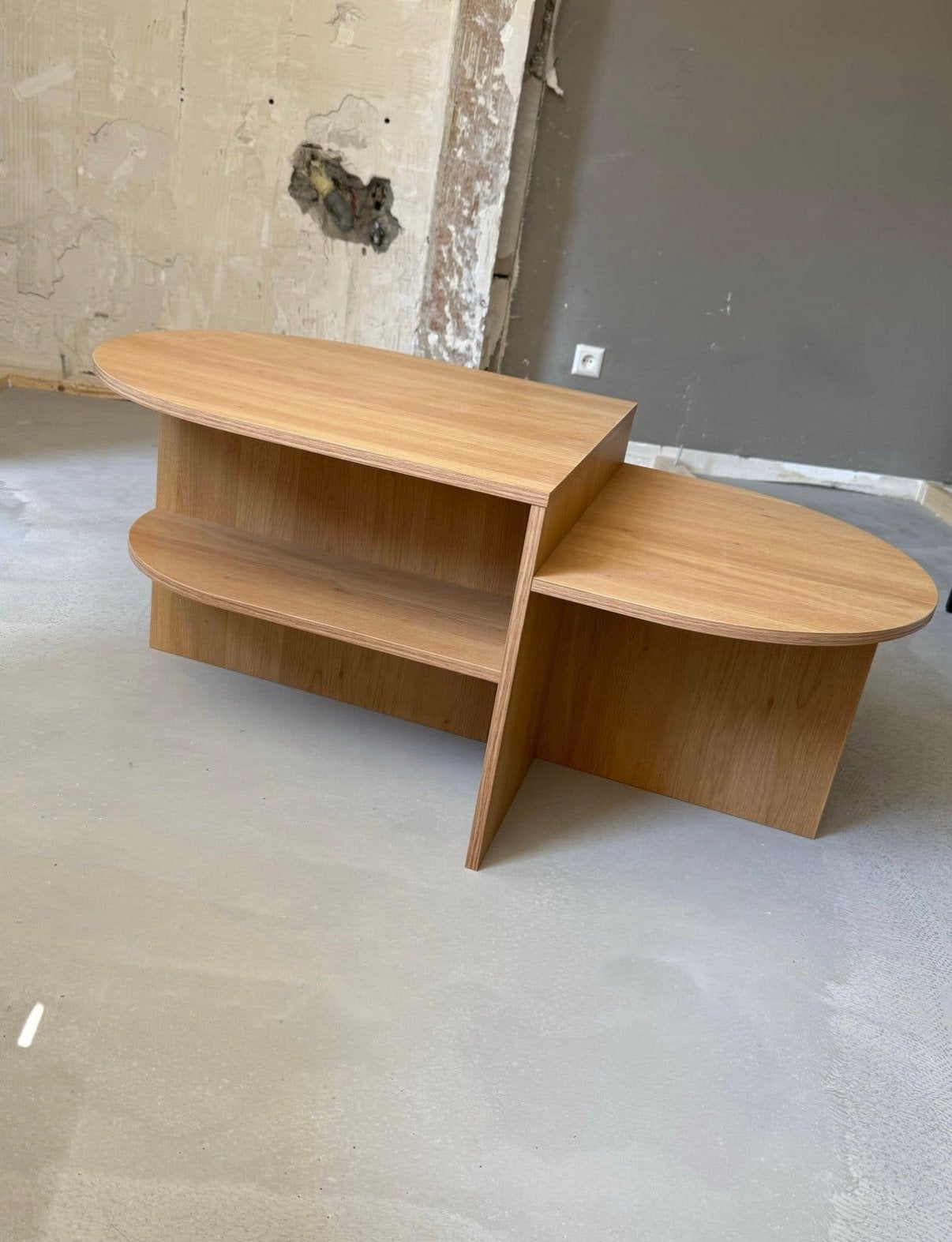 Houten salontafel, Ophalen, Zo goed als nieuw, Rechthoekig, 50 tot 100 cm