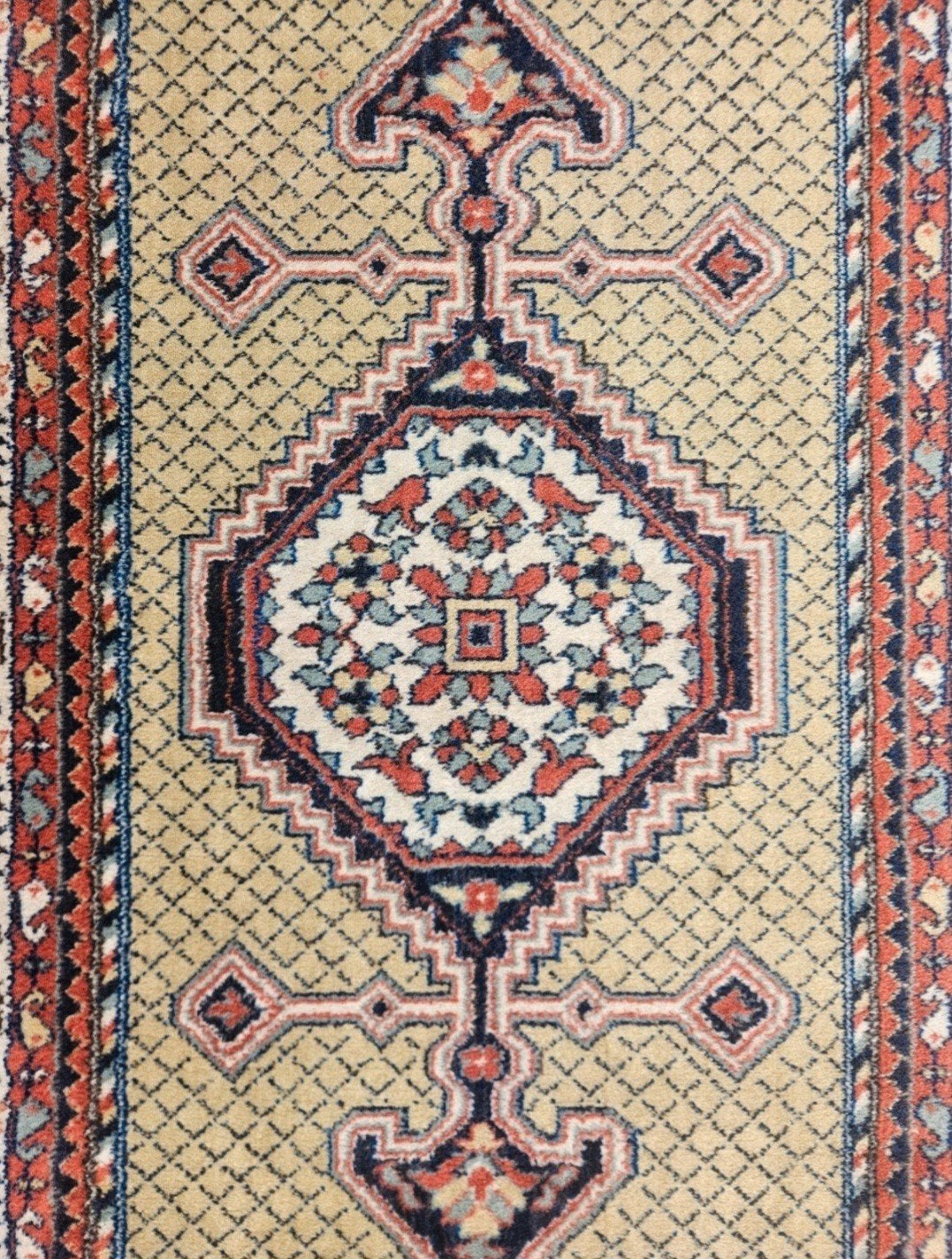 Vintage oosters wol Persia vloerkleed medallion 99x179cm, Vintage Perzisch, Klassiek, Gebruikt, Www.hypepopup.nl, Www.hypepopup.nl
