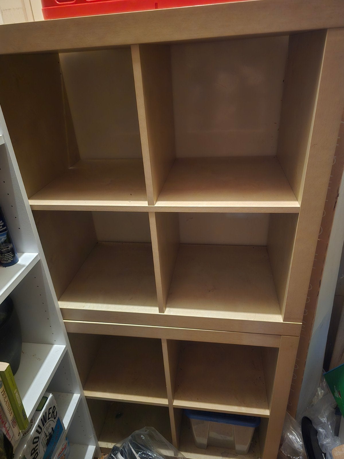 IKEA Kallax Kast - 2x4 vakken - Lichtbruin, Ophalen, Gebruikt