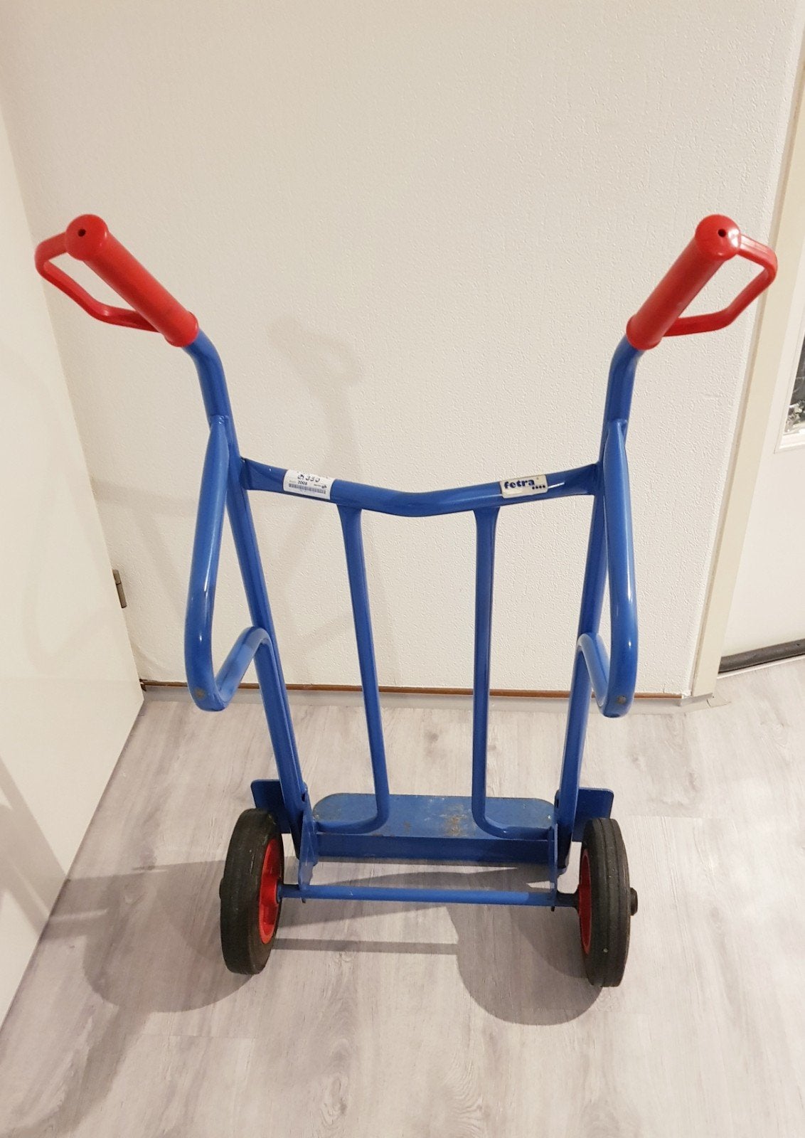 Fetra Steekwagen 350 kg - Blauw met rubberen wielen, Ophalen, Steekwagen