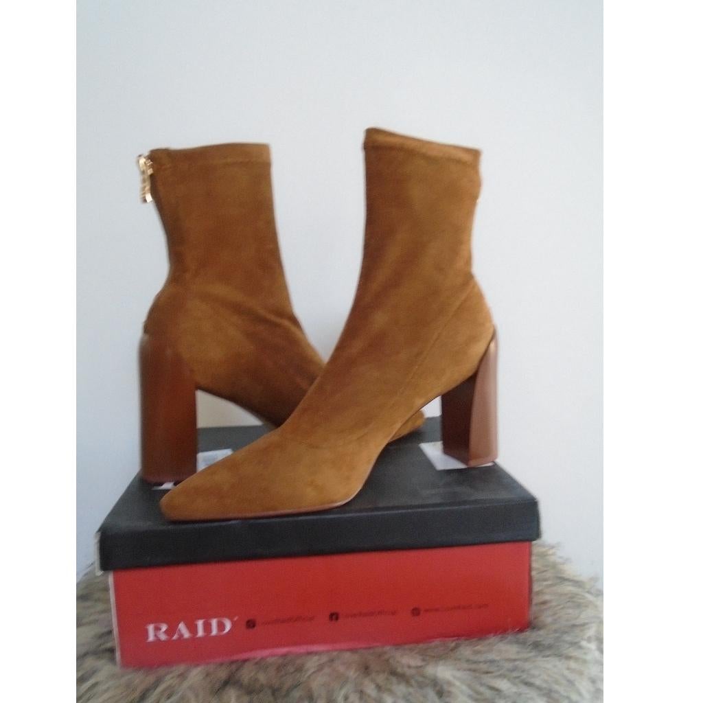 Raid bruin cognac tan enkellaarzen UK8/41 nooit gedragen, Kleding | Dames, Schoenen, Bruin, Verzenden, Lage of Enkellaarzen, Nieuw