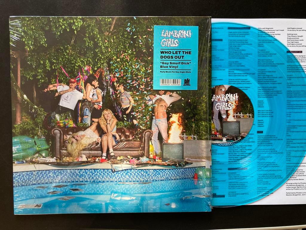 Lambrini Girls - Who let the dogs out punk riot grrrl blue, Ophalen of Verzenden, Zo goed als nieuw, 12 inch, Alternative