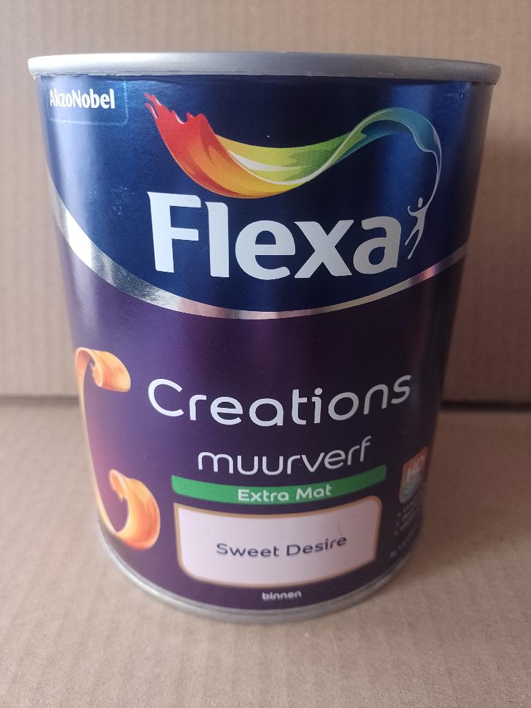 Flexa Creations muurverf 1 liter Sweet Desire., Ophalen of Verzenden, Nieuw, Overige materialen, Knutselmateriaal