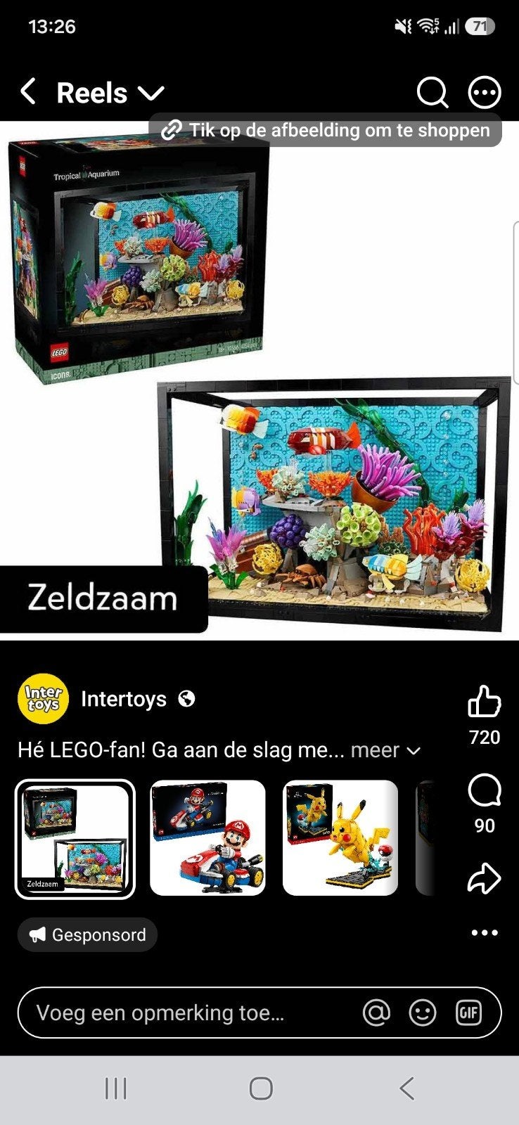 Zeldzaam Tropical Aquarium, Kinderen en Baby's, Speelgoed | Duplo en Lego, Ophalen, Lego, Nieuw, Compleet
