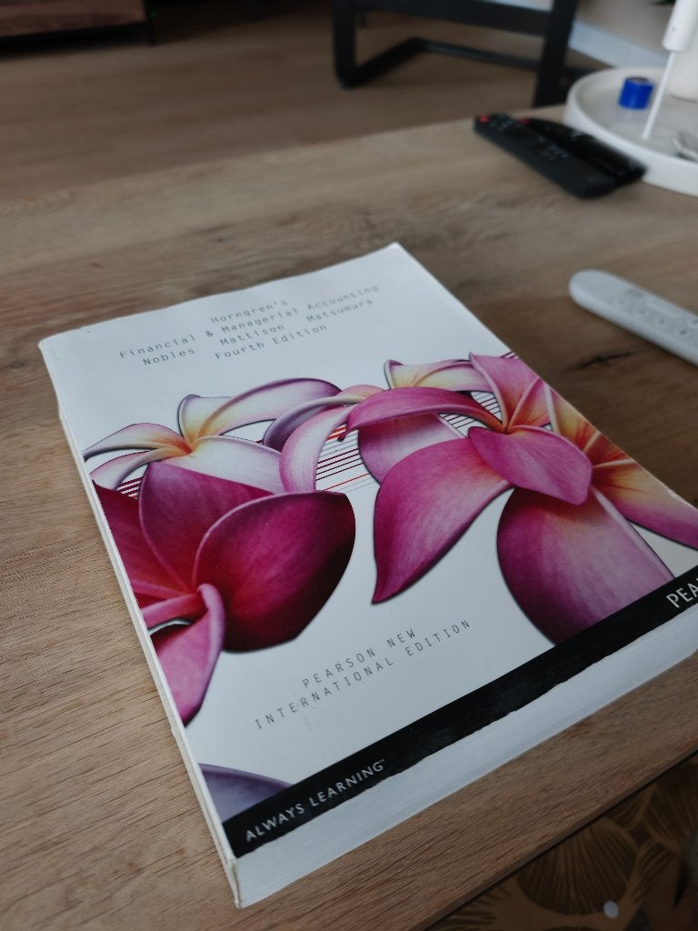 Horngren's Financial & Managerial Accounting 4th Edition, Horngren, Mattison, Nobles, Matsumura, Zo goed als nieuw, Gamma, HBO
