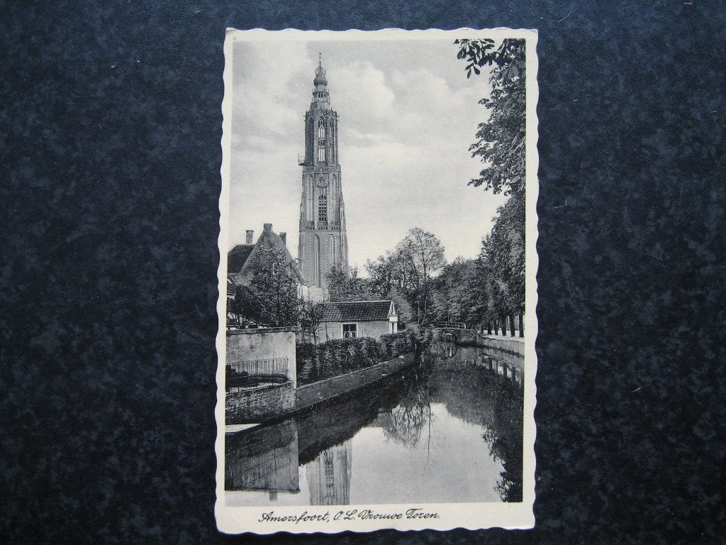 AMERSFOORT O.L. Vrouwekerk toren Militair gelopen, Ophalen of Verzenden, 1920 tot 1940, Utrecht