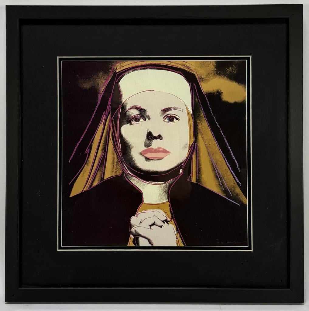 619. Kleurendruk, Andy Warhol - The Nun, Ingrid Bergman, Ophalen of Verzenden