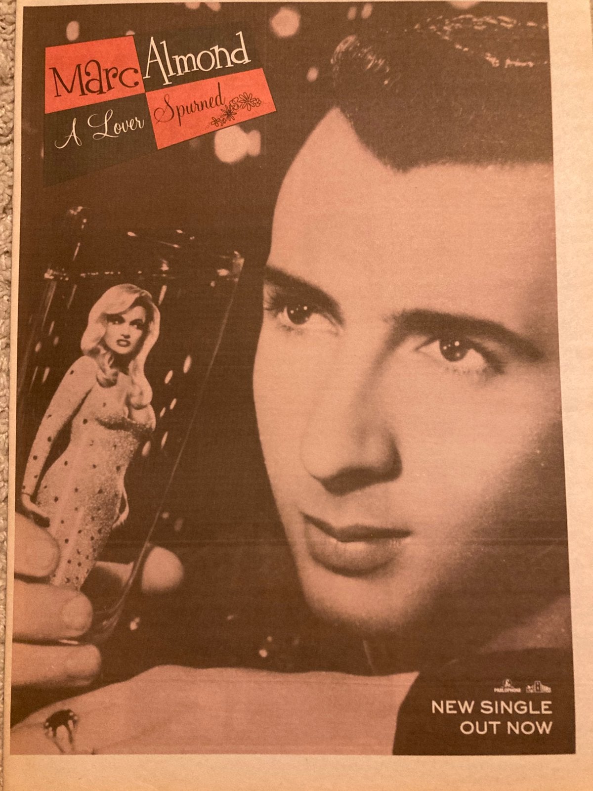 MARC ALMOND A Lover Spurned release A3 advertentie, Ophalen of Verzenden, Gebruikt