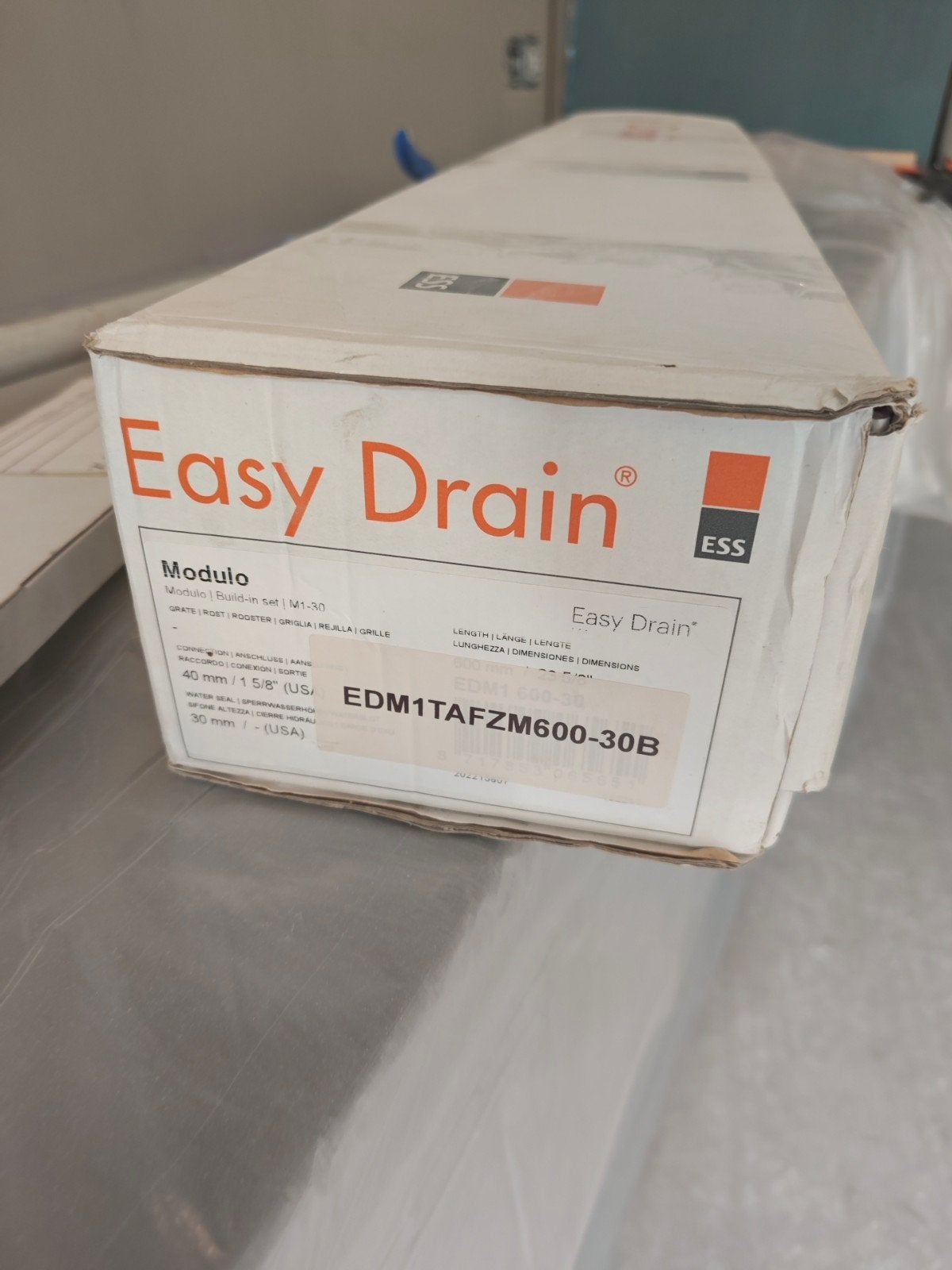Easy Drain Modulo roostergoot 60 cm ZWART EDM1TAFZM600-30B, Ophalen of Verzenden, Nieuw, Douche