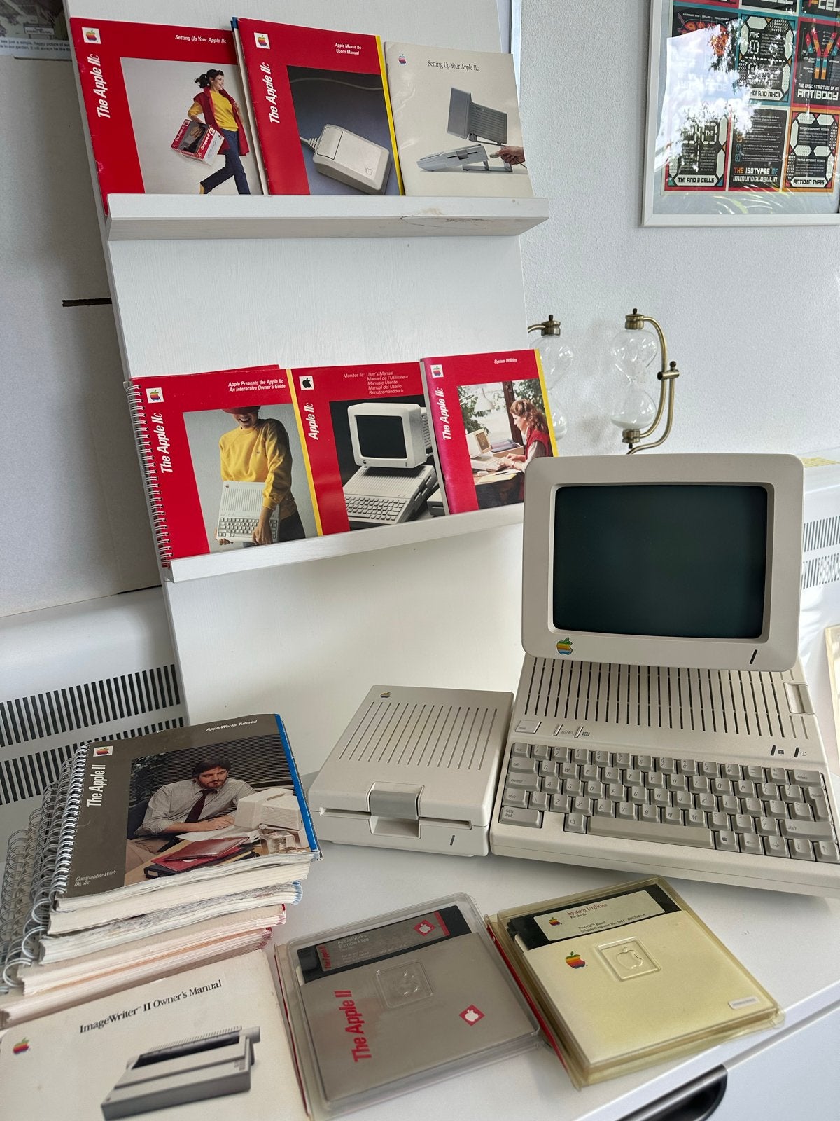 Apple IIc compleet met monitor, drive, muis, ImageWriter II, Ophalen