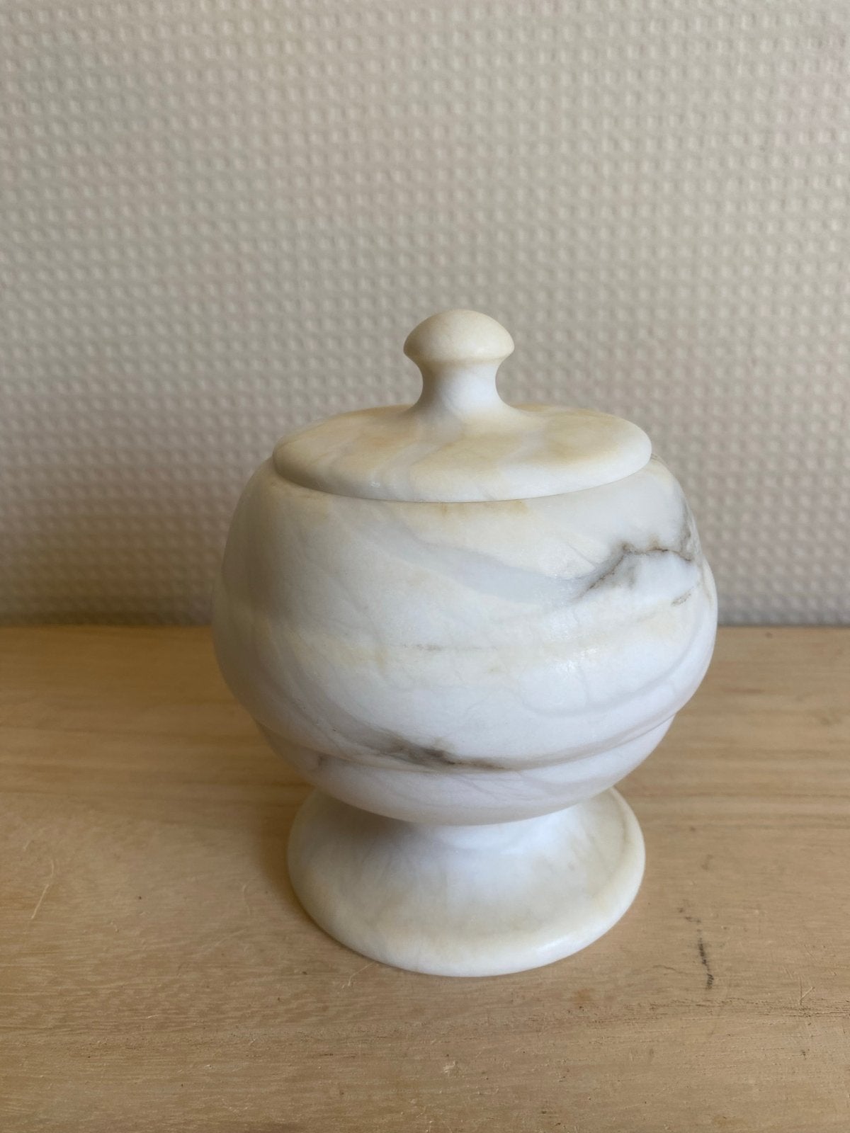 Vintage marmeren potje met deksel, Ophalen of Verzenden