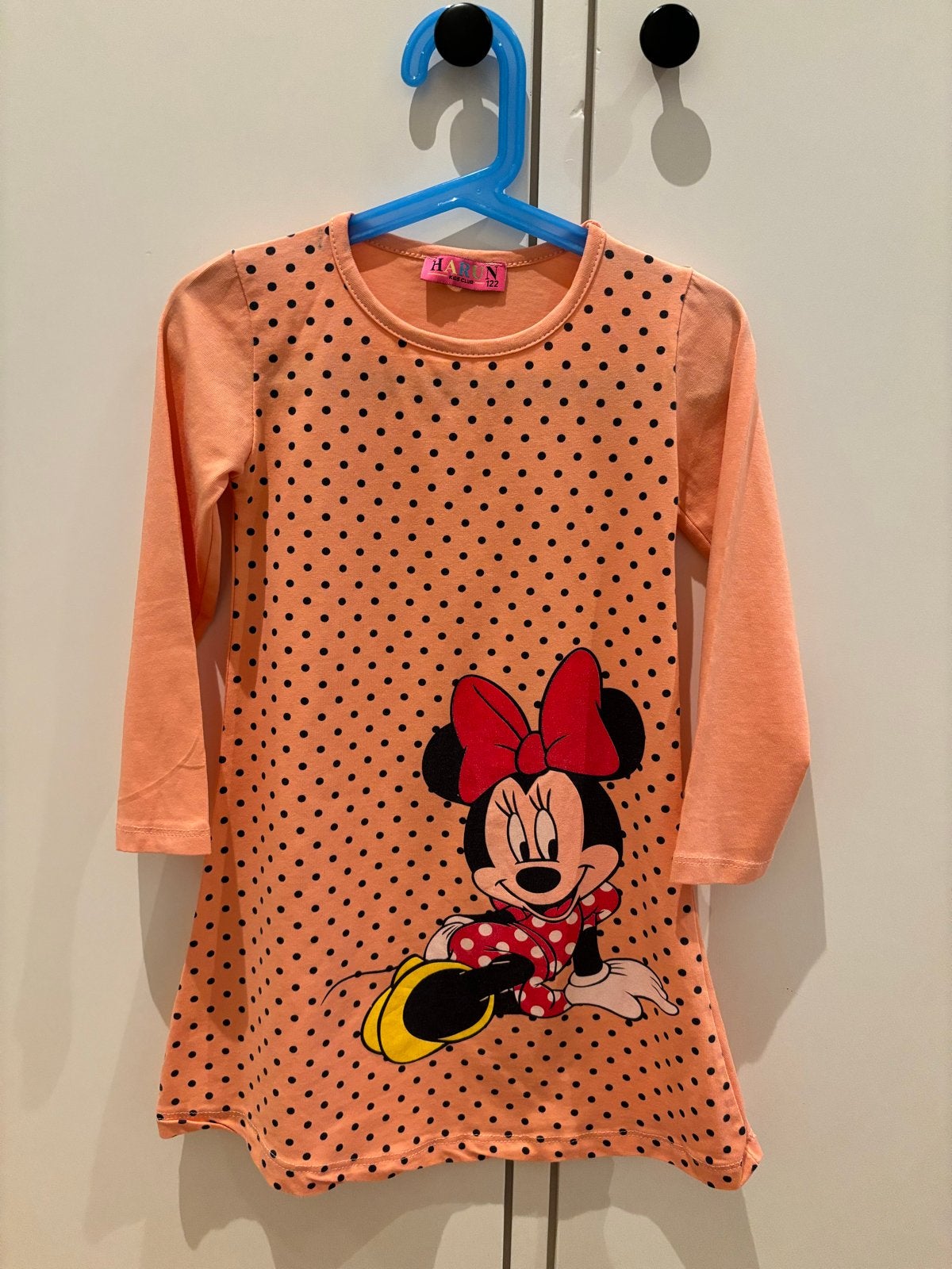 Minnie Mouse jurkje met stippen, maat 122, Ophalen of Verzenden, Gebruikt, Meisje, Jurk of Rok