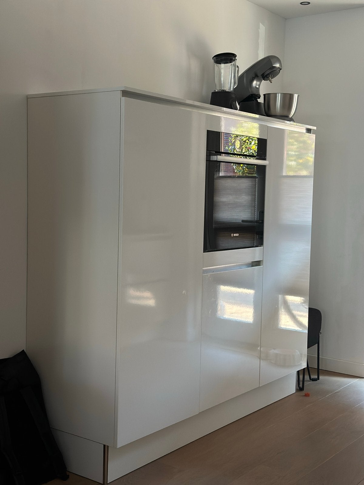 Keukenblok met koelkast (excl. oven) - B180xD60xH170cm, Ophalen, Gebruikt, Wit, Overige typen