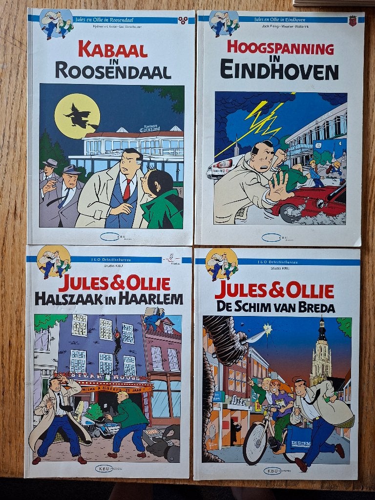 Jules en Ollie 4x Eindhoven Haarlem Breda Roosendaal ook los, Gelezen, Maarten Wolterink, Ophalen of Verzenden, Meerdere stripboeken