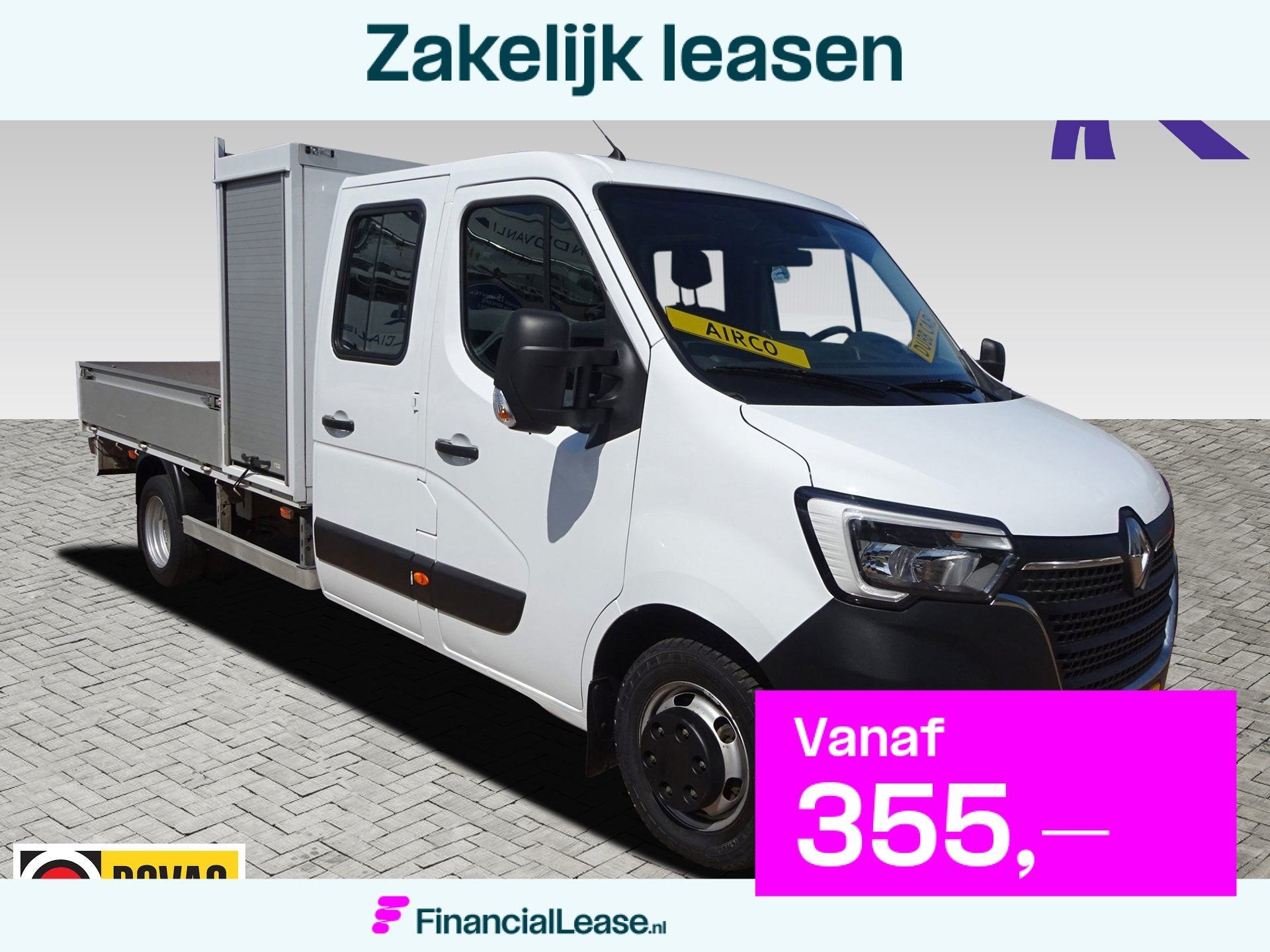 Renault Master T35 2.3 dCi 145 L4 DL DUBBELE CABINE OPEN LAA, Dealer onderhouden, Gebruikt, Origineel Nederlands, Bedrijf