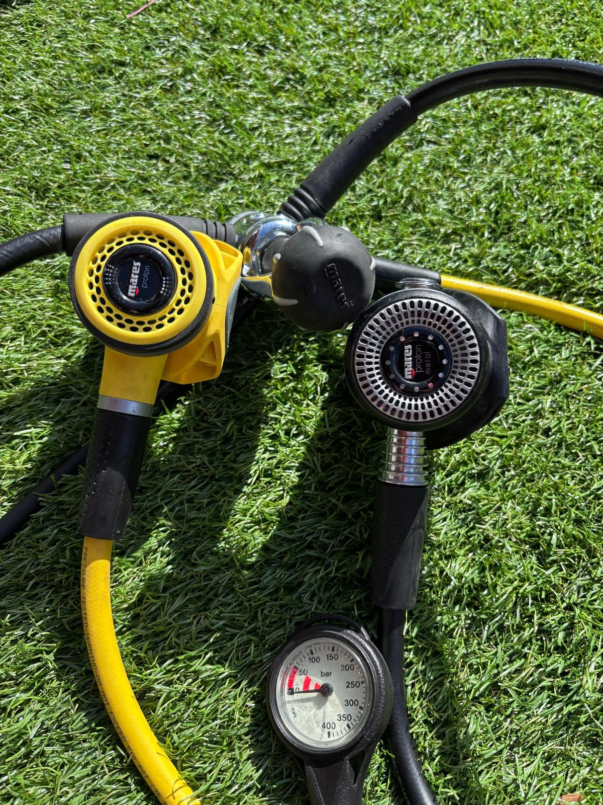 Mares Proton duikregelaar set met manometer, Watersport en Boten, Ophalen, Gebruikt, Overige typen