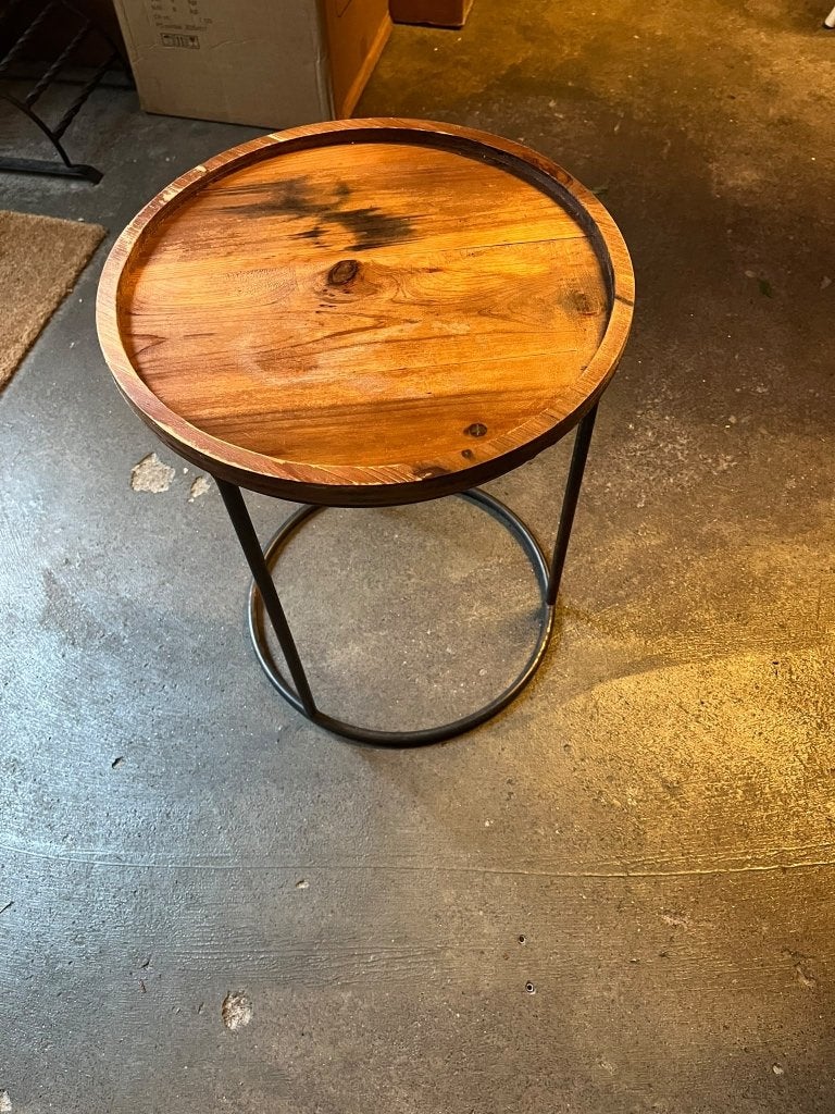 Bijzet tafel, Minder dan 55 cm, Gebruikt, Rond, Industrieel