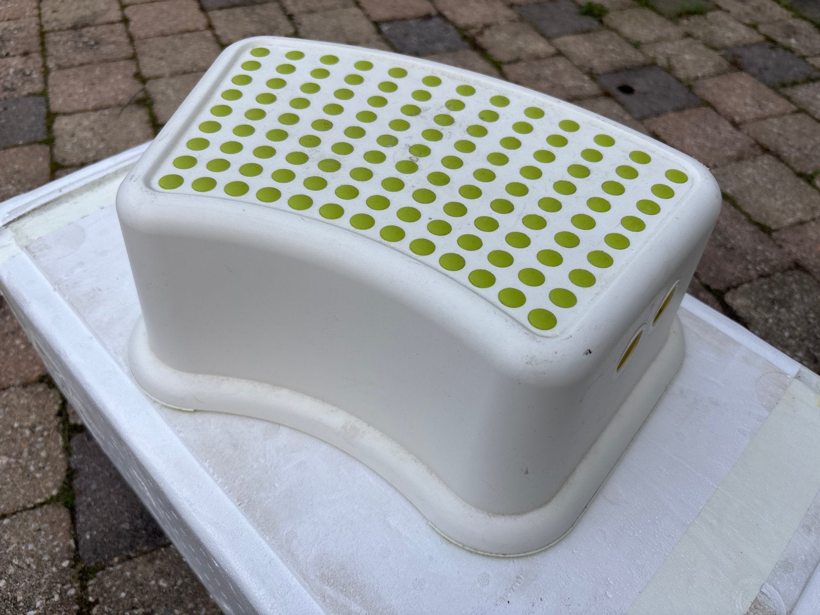 IKEA Försiktig Opstapje - Wit/Groen, Ophalen, Gebruikt