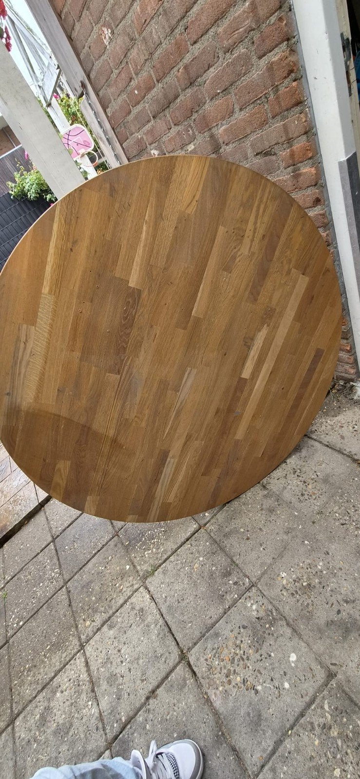 Ronde houten tafelblad - opknapper, Doe-het-zelf en Verbouw, Gebruikt, Ophalen of Verzenden, Plank, 50 mm of meer