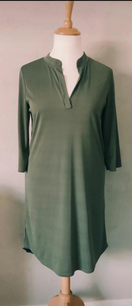 Khaki travel jurk maat L-XL van G.Ricceri, Ophalen of Verzenden, Zo goed als nieuw, G. Ricceri, Knielengte