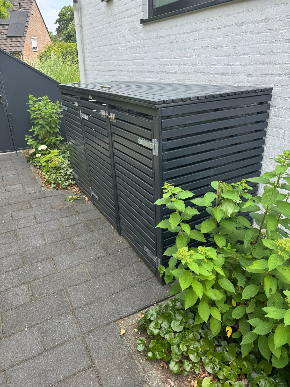 Robuuste containerberging voor 3x 240 liter kliko, Ophalen, Gebruikt, Metaal, Containerberging
