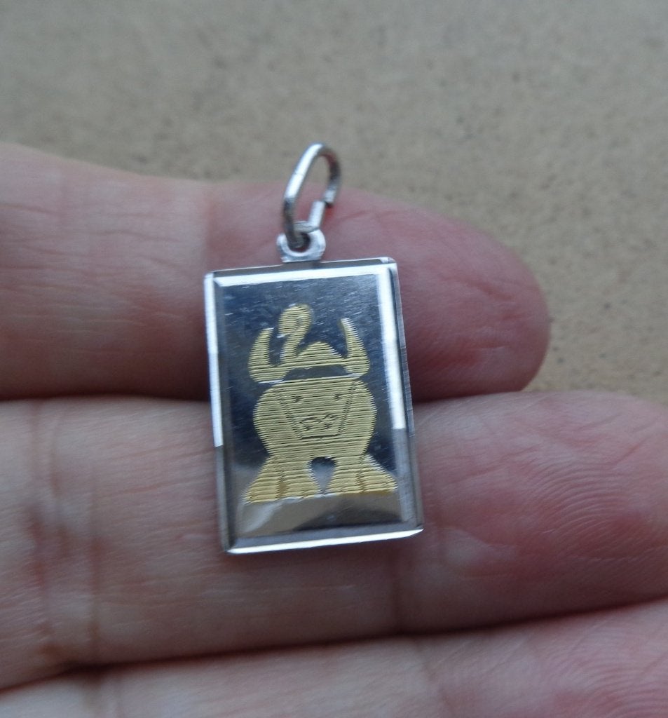 zilveren hanger sterrenbeeld stier [816], Verzenden, Zo goed als nieuw, Kruis of Symbool, Zilver