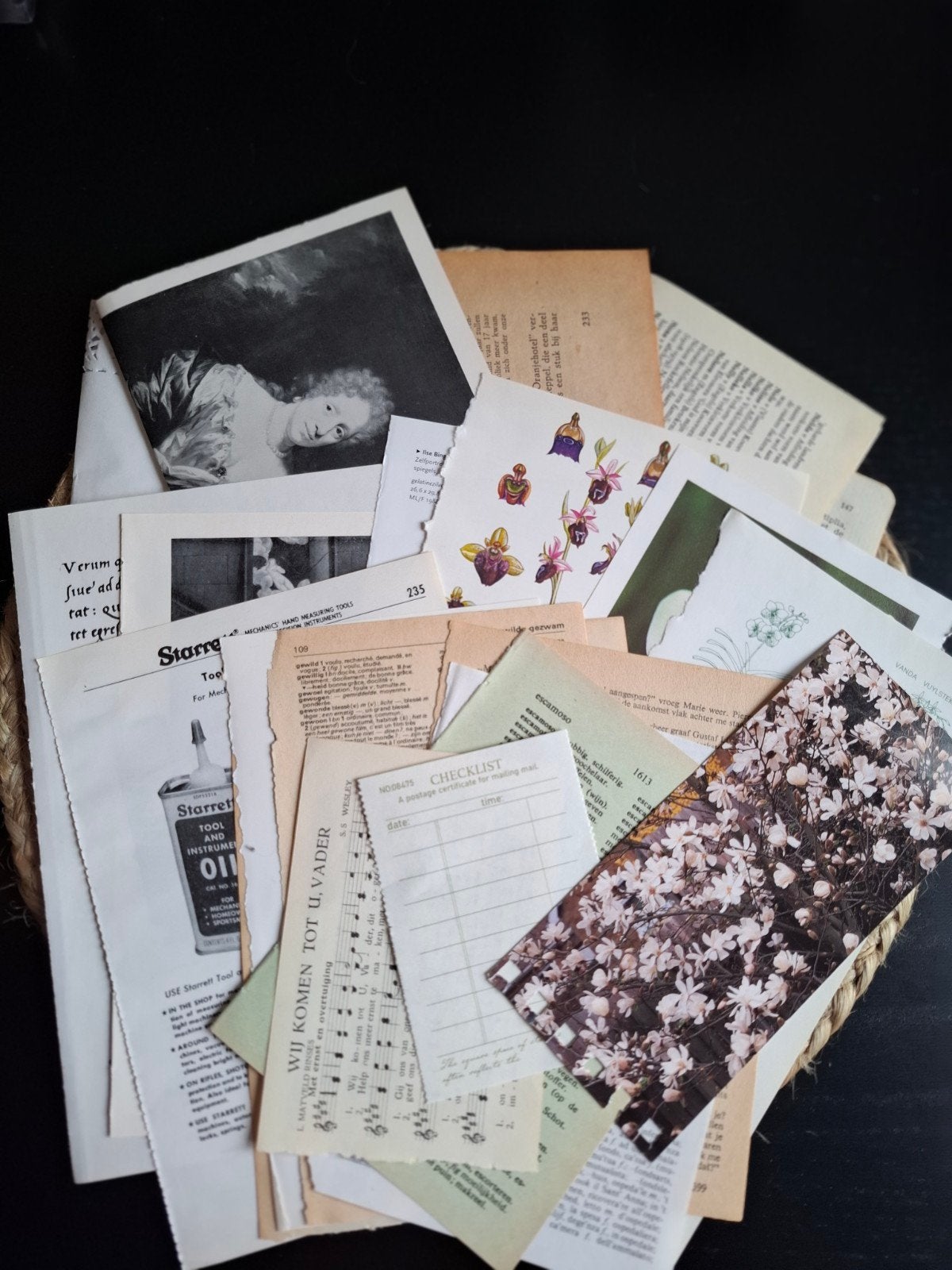 vintage papier set mix, Hobby en Vrije tijd, Ophalen of Verzenden, Zo goed als nieuw, Papier of Karton