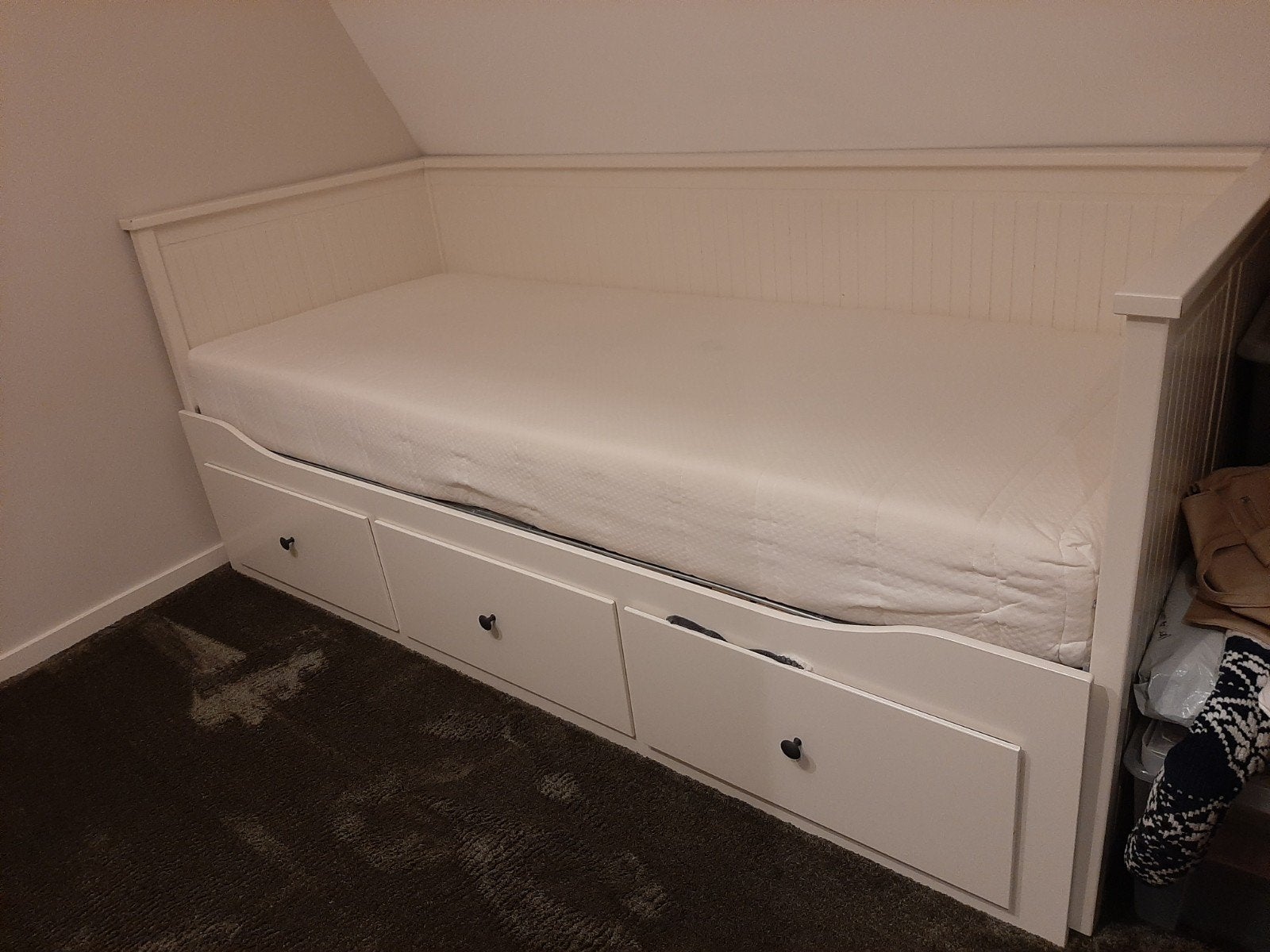 Ikea bed/bank, Ophalen, Gebruikt, Tweepersoons, 80 cm