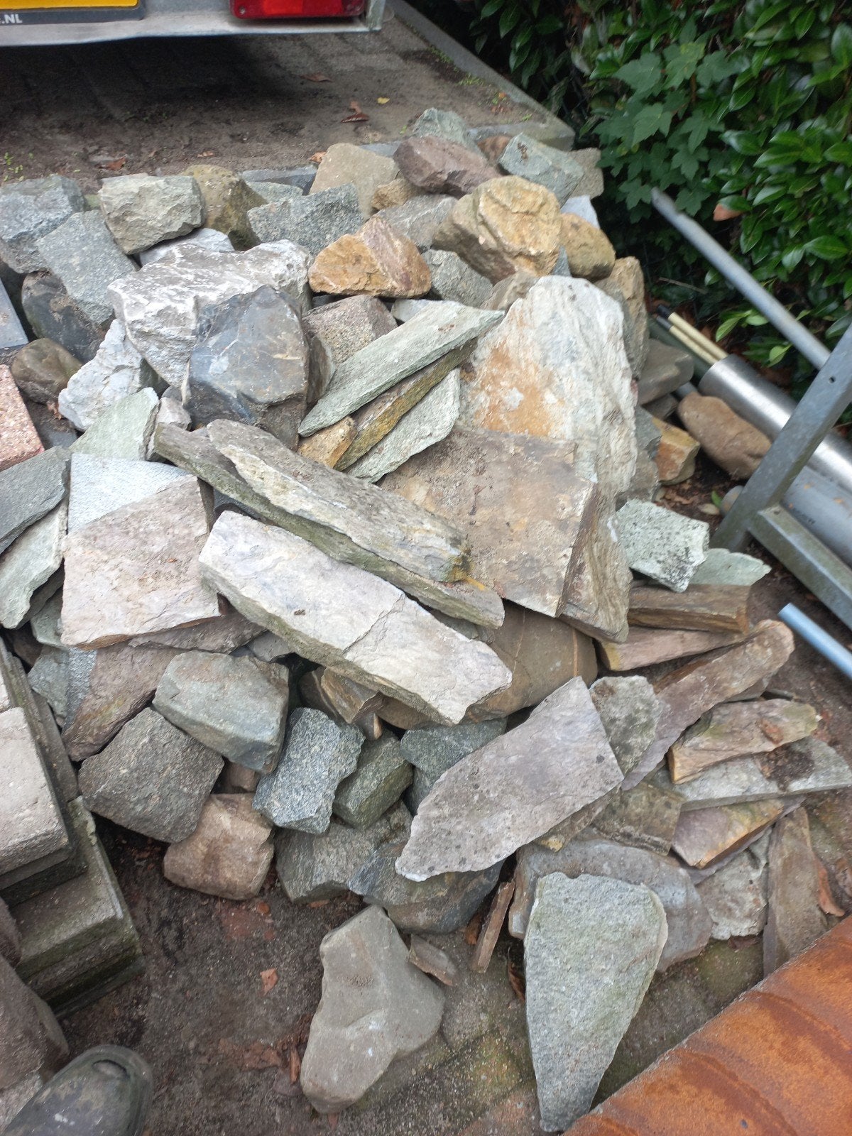 Diverse natuurstenen rotsen en keien voor tuin of decoratie, Ophalen, Gebruikt, Multi, Kei