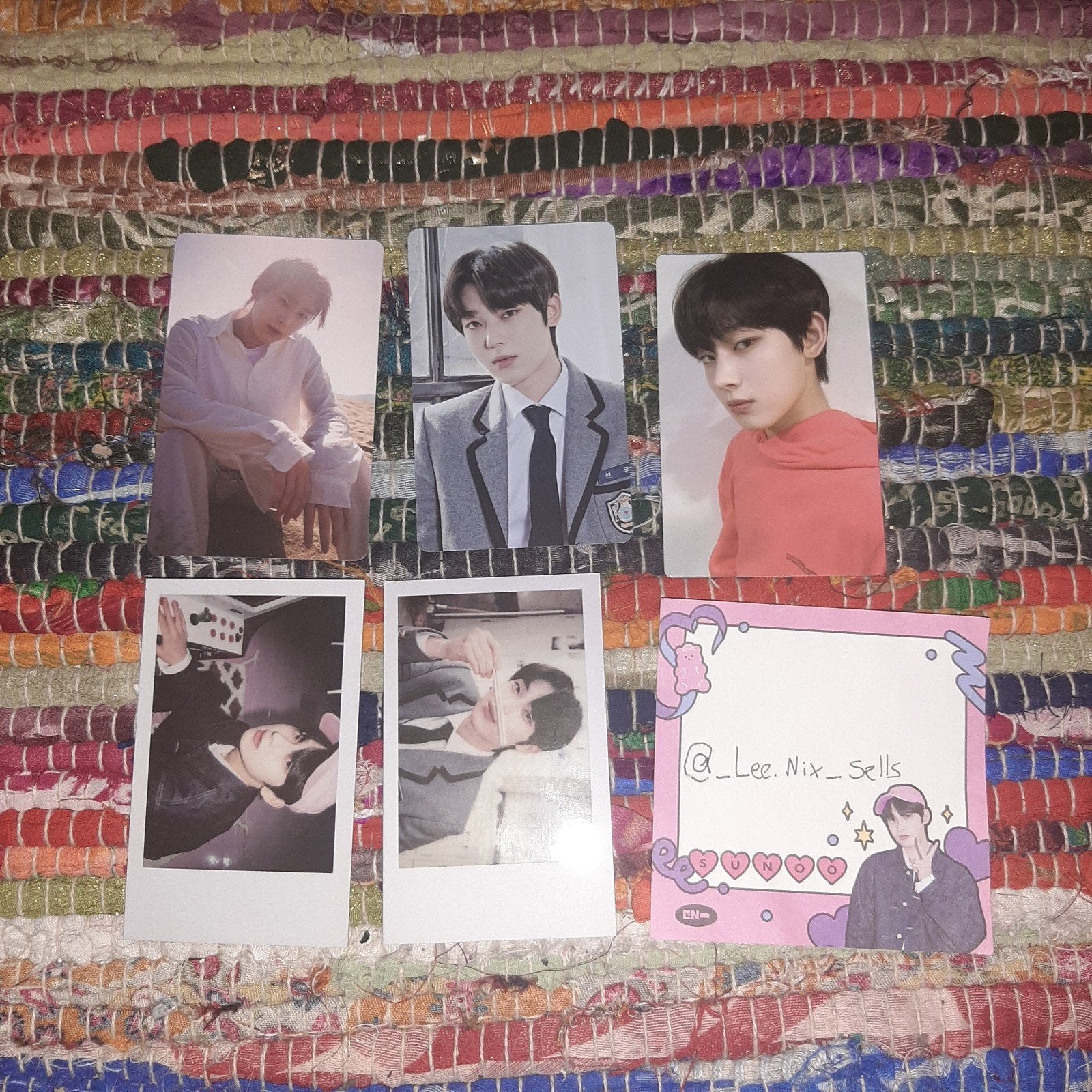 Enhypen sunoo photocards set voor €15 ( kpop ), Ophalen of Verzenden, Zo goed als nieuw, Foto of Kaart