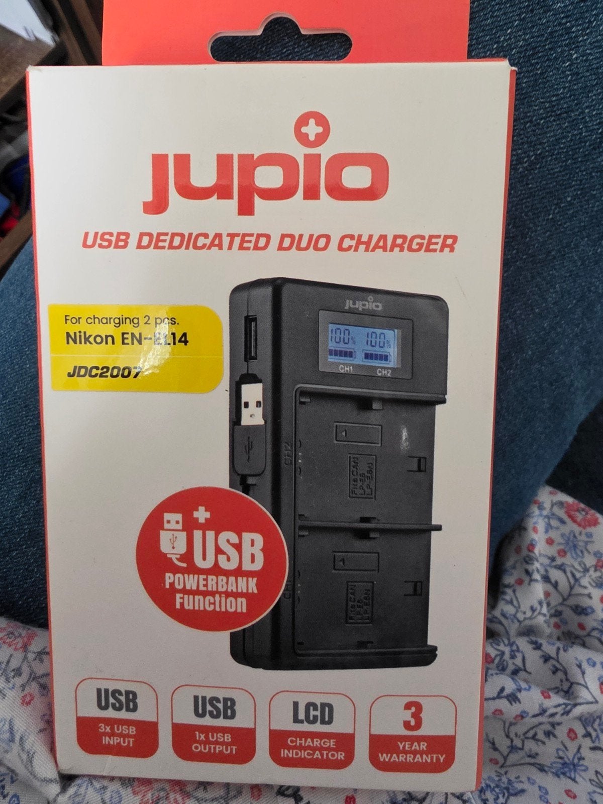 Jupio USB Duo Lader Nieuw - Nikon EN-EL14 JDC2007, Ophalen of Verzenden