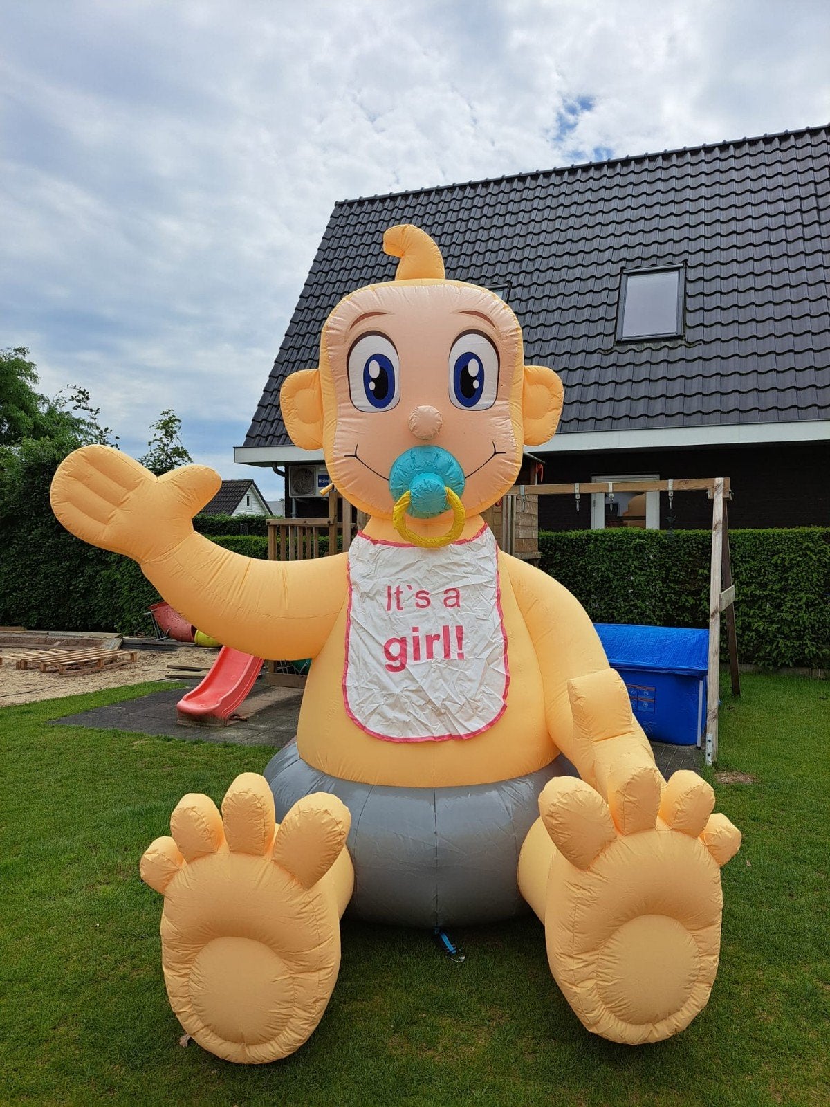 Opblaasbare Baby 'It's a girl/boy' - Geboorte aankondiging, Kinderen en Baby's, Kraamcadeaus en Geboorteborden, Gebruikt, Geboortebord
