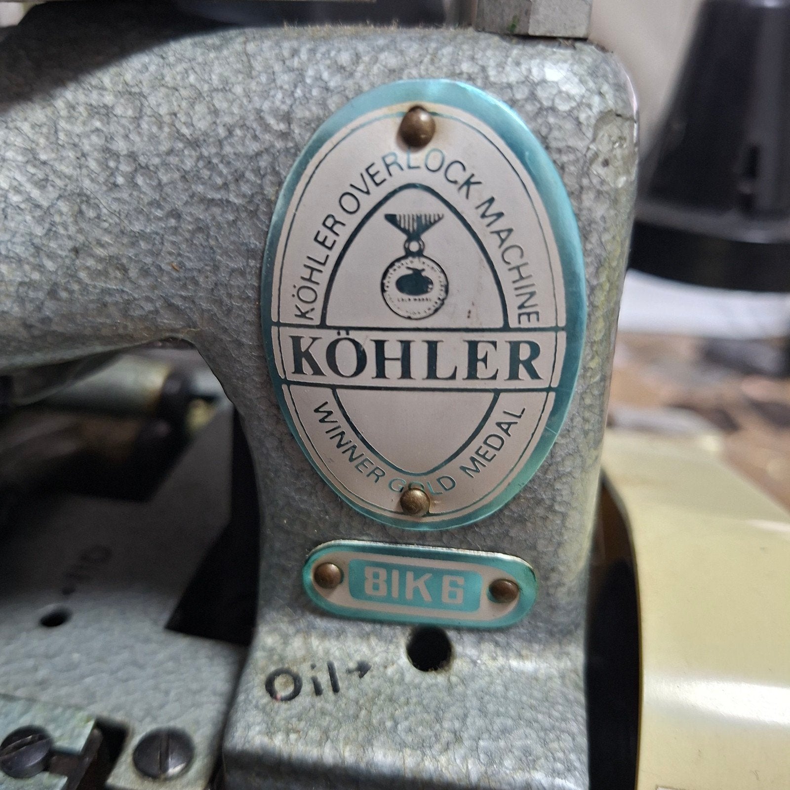 Kohler Lockmachine BIK 6 - Vintage Overlockmachine, Hobby en Vrije tijd, Overige merken, Gebruikt, Ophalen of Verzenden, Lockmachine