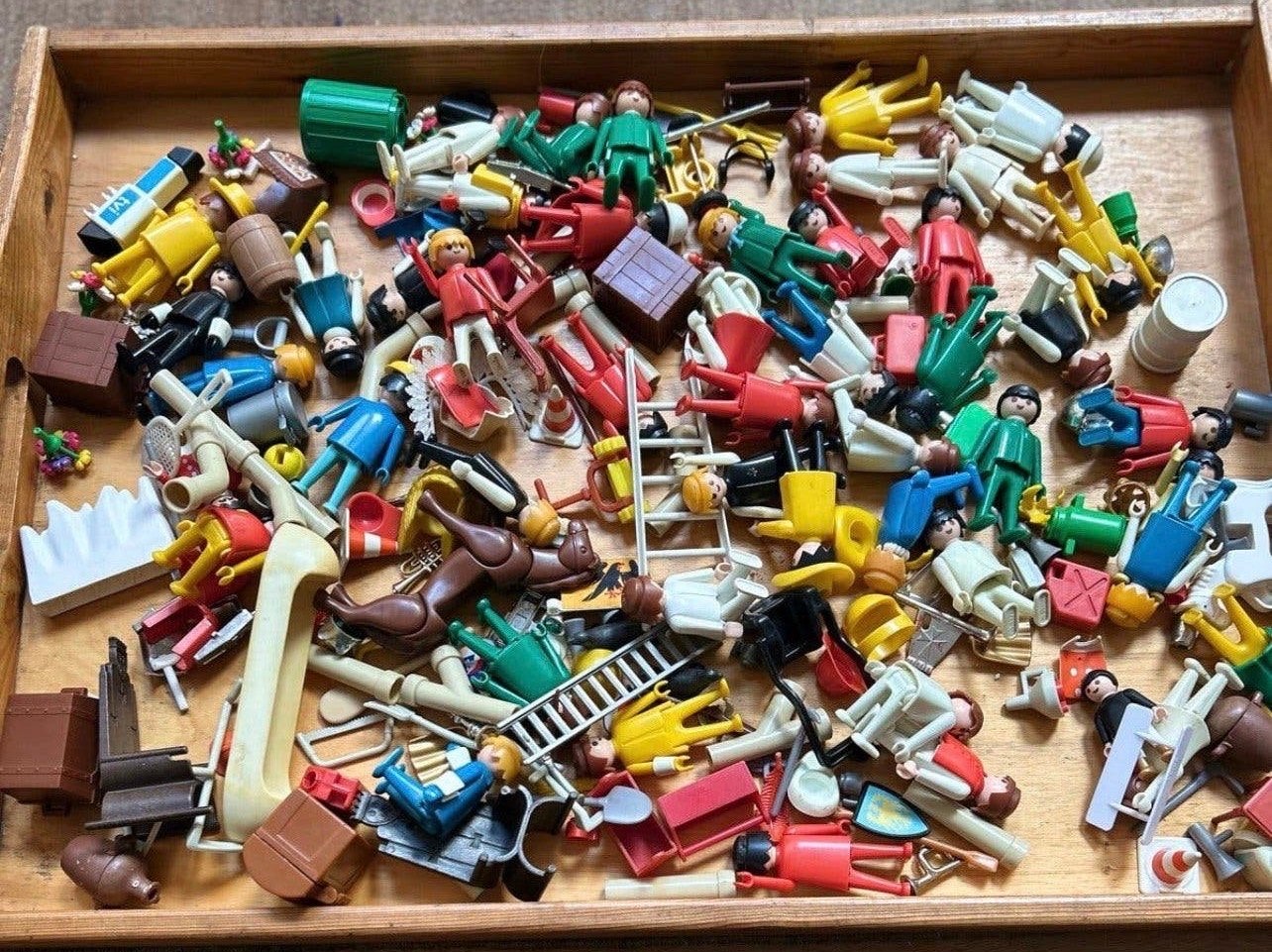 partij Playmobil met boot en diverse accessoires, Ophalen of Verzenden, Gebruikt, Losse onderdelen, Boot/Schip