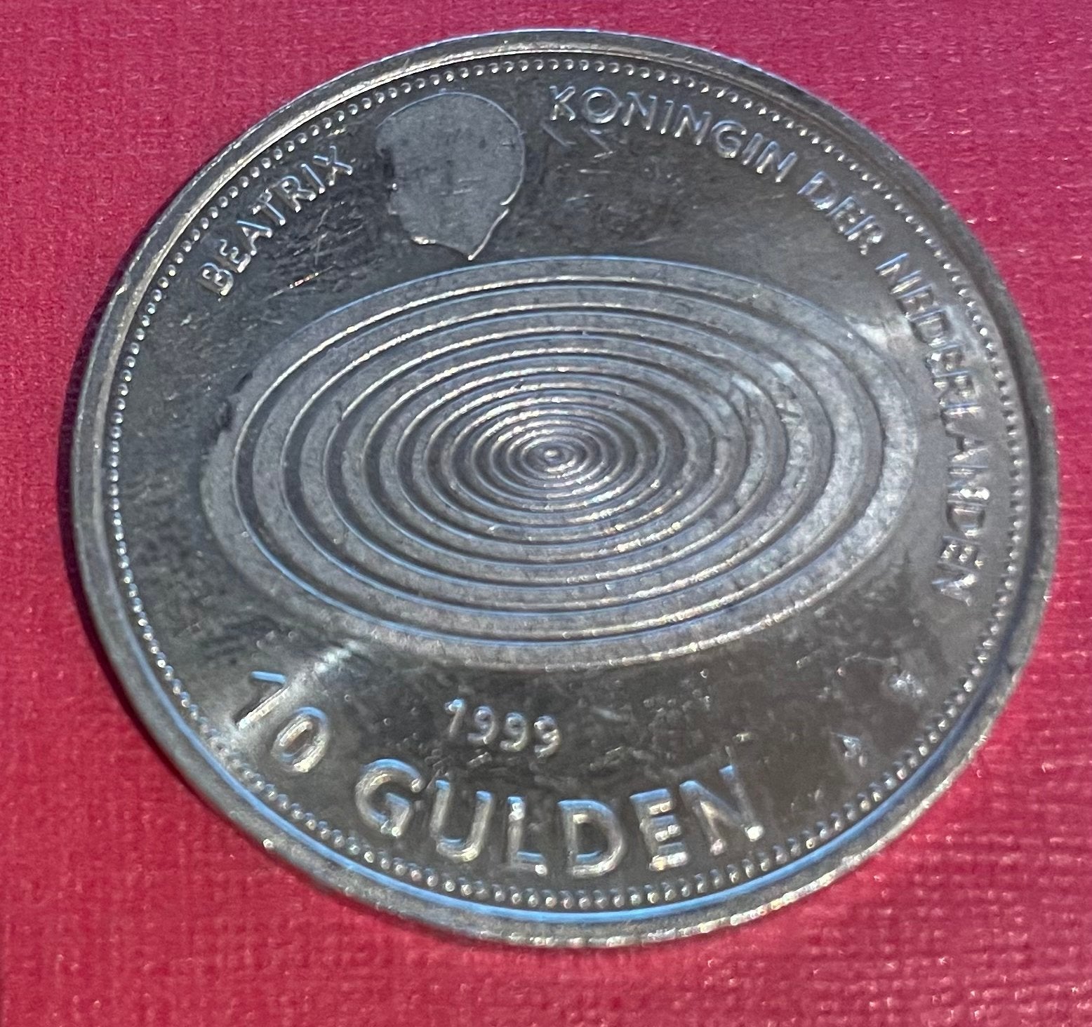 Zilveren 10 Gulden Munt 1999 - Millenniumringen Beatrix, Postzegels en Munten, Munten | Nederland, Koningin Beatrix, Zilver, Ophalen of Verzenden