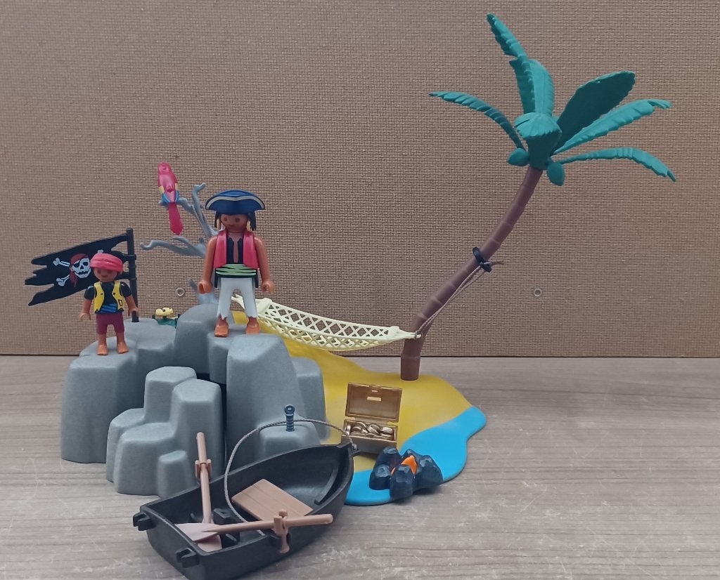 playmobil pirateneilandje 4139 compleet, Ophalen of Verzenden, Zo goed als nieuw, Complete set